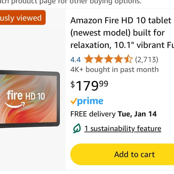 Brand New - White fire HD10 with Alexa Amazon Tablet